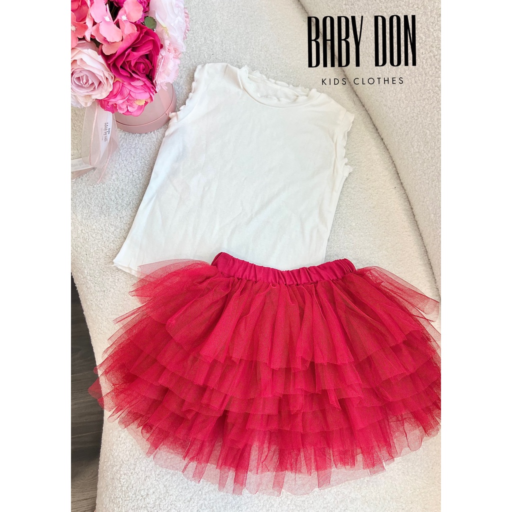 Chân Váy Tầng xòe Công Chúa cho bé gái  Xòe Nhiều Tầng Dễ Phối Đồ Phong Cách Phương Tây
