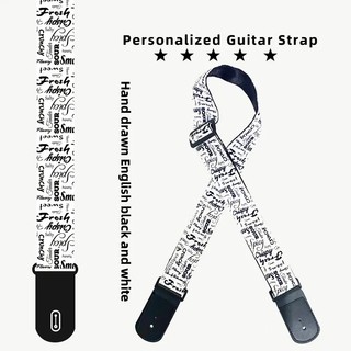 Guitar strap, dây đeo đàn guitar họa tiết hoạt hình cao cấp