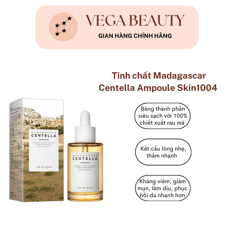 Serum Rau Má Skin1004 Madagascar Centella Ampoule 50ml dịu da cho da dầu, nhạy cảm