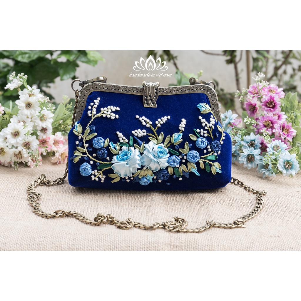 Túi clutch thủ công thêu tay