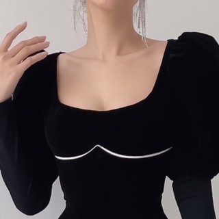 Đầm dáng ngắn tay Amore mio Dress NGOCCLOTHING [FREESHIP] Váy cúp ngực tay bồng dài dáng tiểu thư HOT