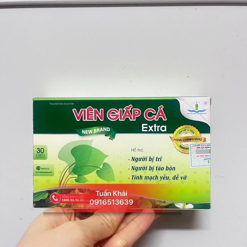 Viên giấp cá extra hộp 30 viên