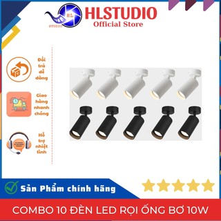Combo 10 đèn LED Rọi Ống Bơ 10W ốp trần, tường, đèn soi tranh, đèn trang trí HL Studio