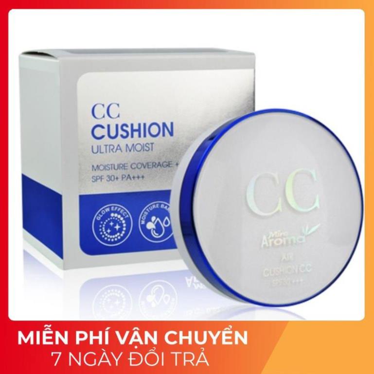 Phấn Nước Trắng Da Mira Aroma CC Cushion Ultra Moist Coverage SPF 30+, dưỡng ẩm kiềm dầu, chống nắng