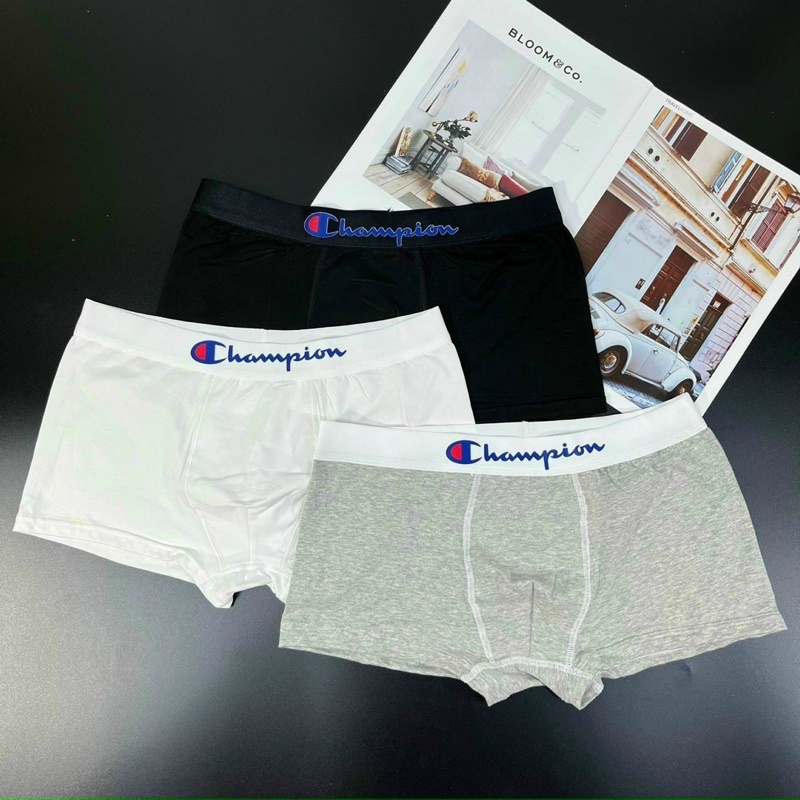 Combo hộp 3 quần sịp nam Champion cao cấp chất thun co giãn 4 chiều thoải mái