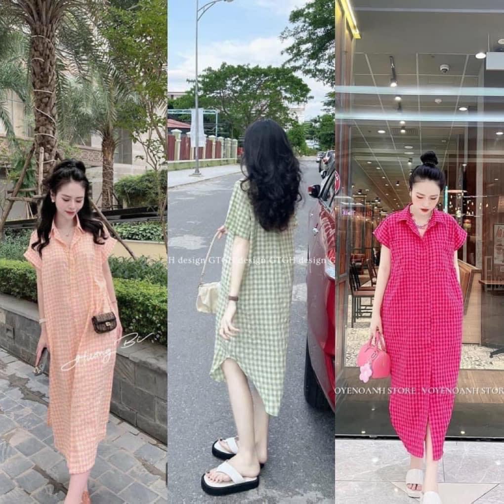 VÁY BẦU - VÁY XUÔNG dáng đuôi tôm trẻ trung - thiết kế mới lạ bầu hay không bầu mặc đều xinh