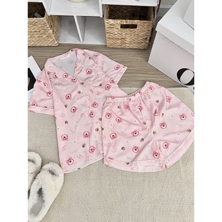 Đồ ngủ pyjama lụa hình mango cao cấp