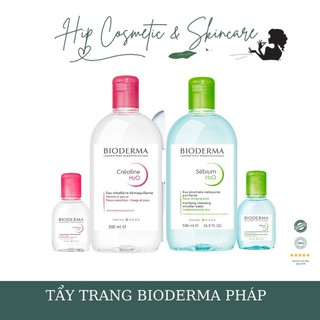 Nước tẩy trang Pháp Bi ô De ma hồng/xanh nội địa Pháp