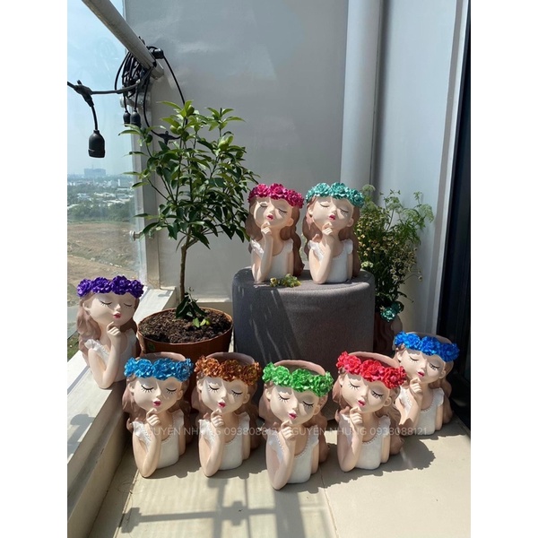 BÌNH HOA CÔ GÁI BÔNG CÓ NHỦ / HÀNG ĐẸP LOẠI 1 BAO ĐỔI LỖI VỠ .🔥 1 ĐỔI 1 . SHOP CHÍNH CHỦ🔥