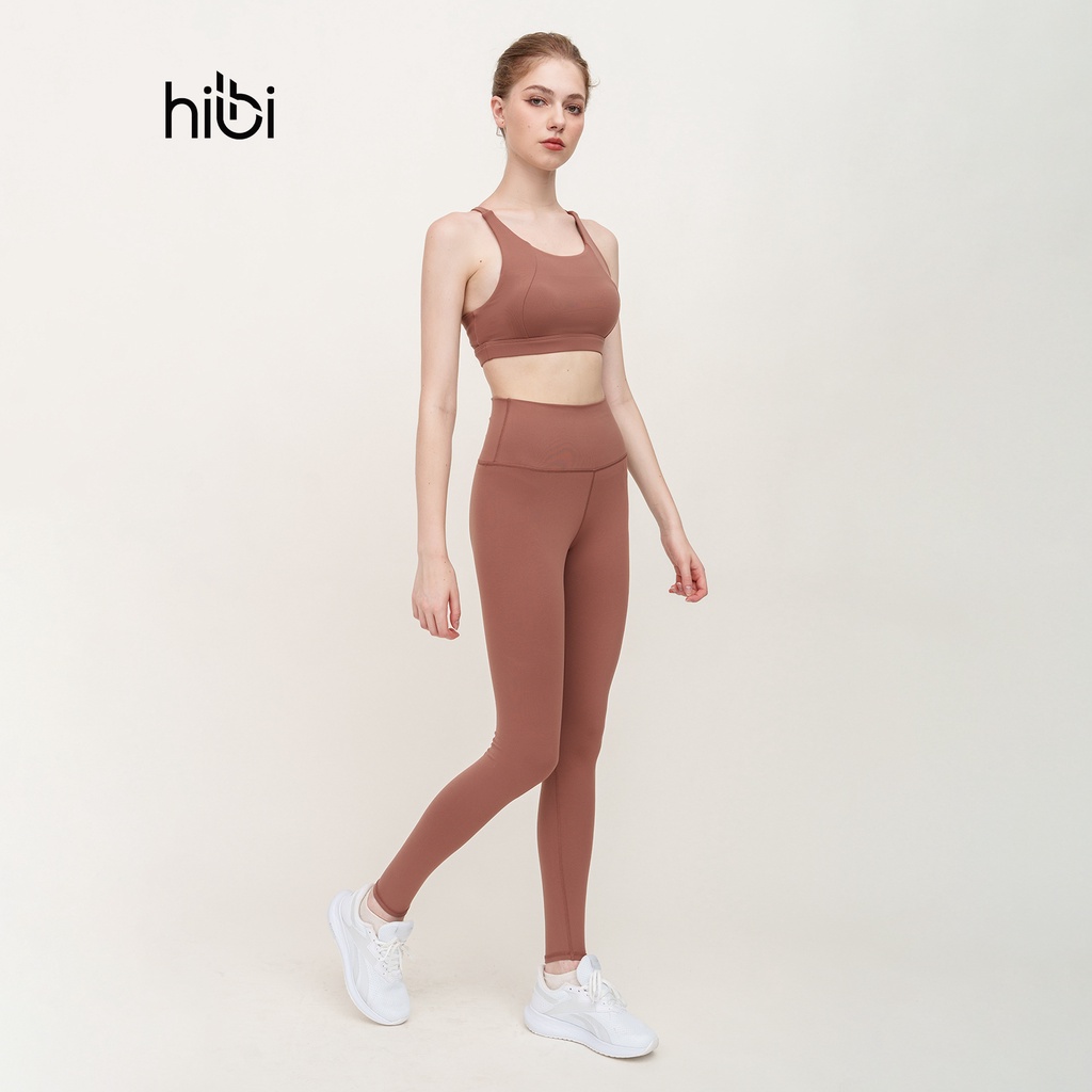 Set đồ tập yoga Luxury Hibi Sports H138, áo bra thể thao khoét lưng tam giác, quần