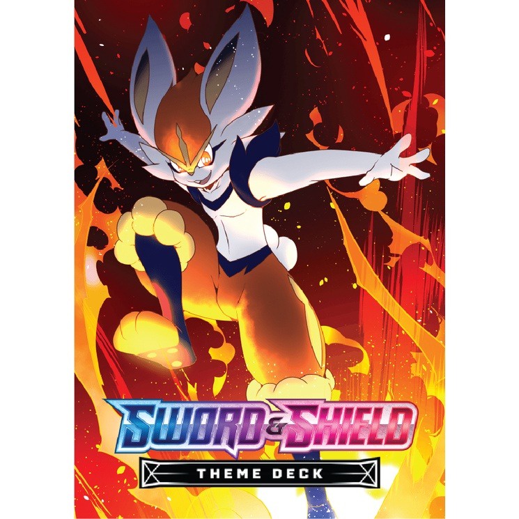 [BÀI IN] Bộ 60 Thẻ bài Pokémon Cinderace - Pokémon Theme Deck 2020