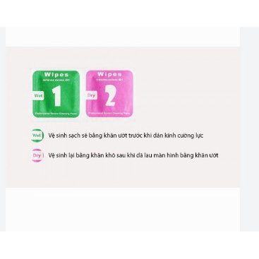 Combo 2 bộ Giấy lau màn hình điện thoại 1 ướt, 1 khô