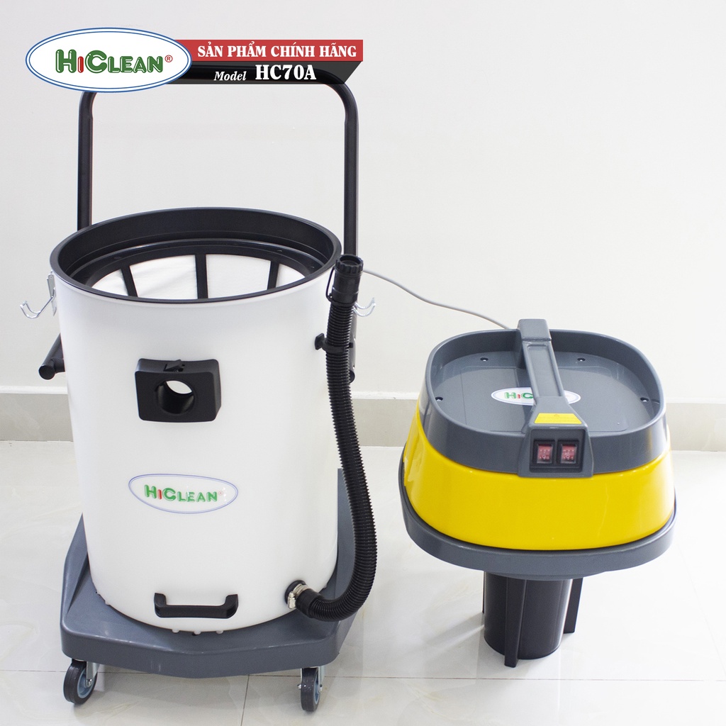 Máy hút bụi  70L công suất 2400W HiClean HC70 - HC70A Bảo hành 18 Tháng