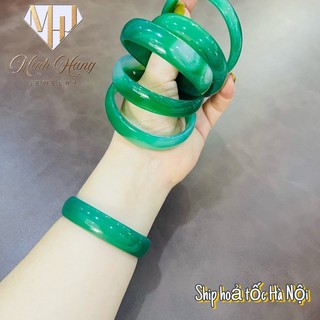  Vòng đá mã não xanh ngọc siêu đẹp đủ size Minh Hằng Jewelry 