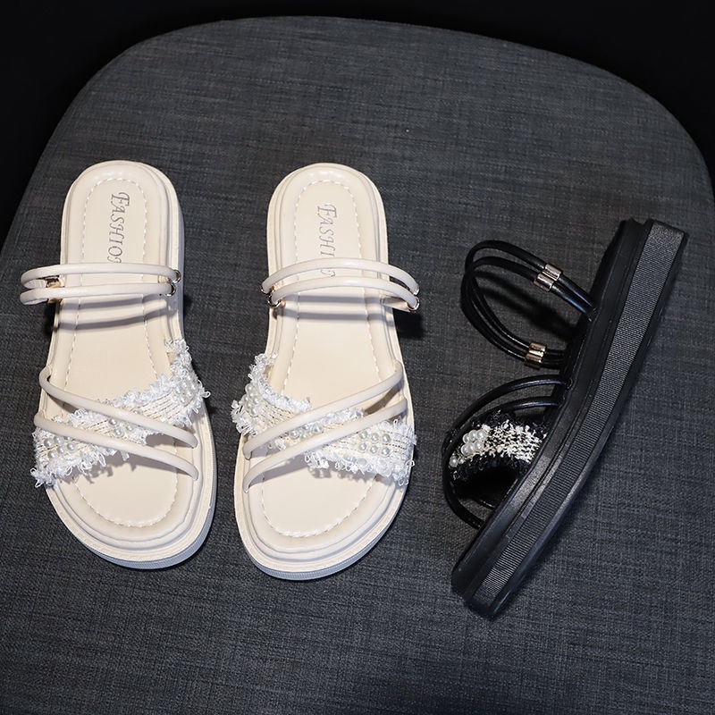 Xăng đan hai đi phong cách tiên nữ đế dày mùa hè cho nữ