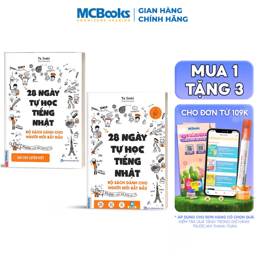 Sách - Combo Trọn Bộ 28 Ngày Tự Học Tiếng Nhật