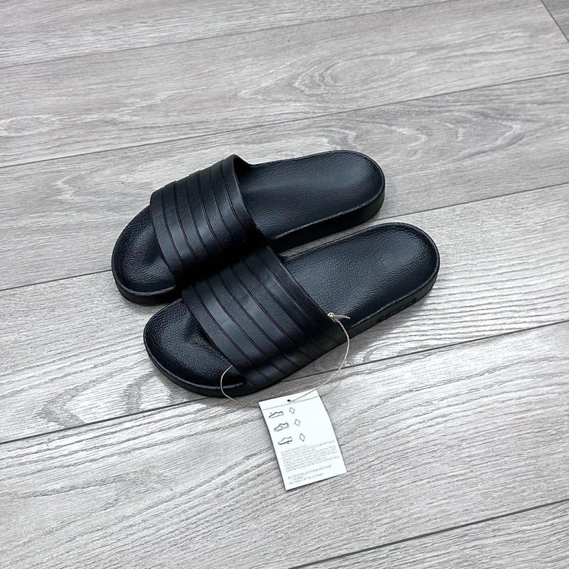 Dép đúc Adidas Aqua sọc đen