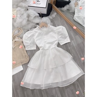 Đầm xốp tầng tay phồng🌸