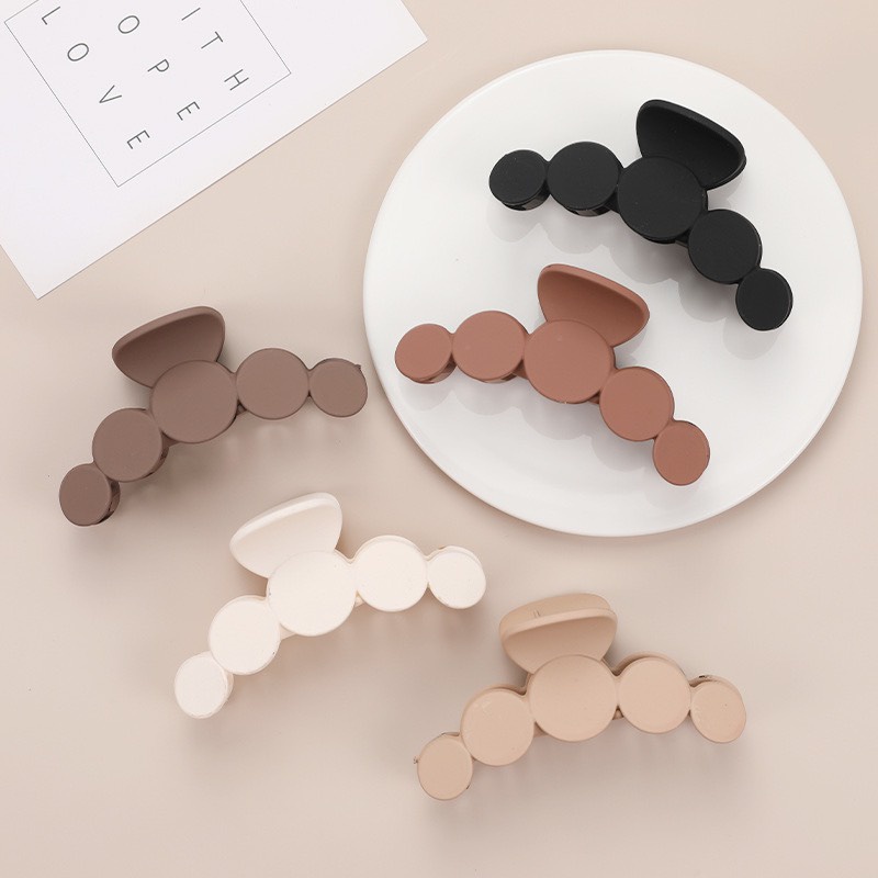 Kẹp Tóc Nhám Màu Nâu Trà Sữa.