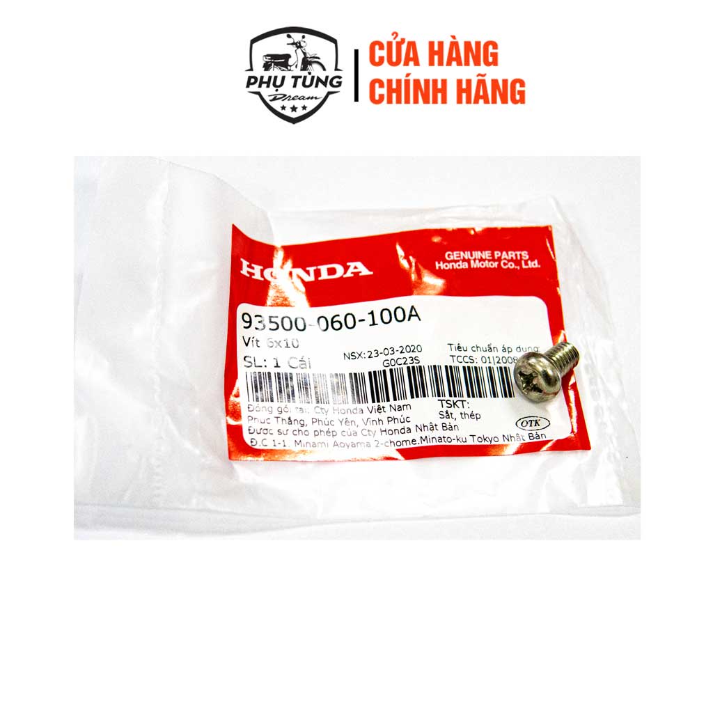 Ốc ổ khóa xe dream 6x10 Honda Việt Nam 93500060100A