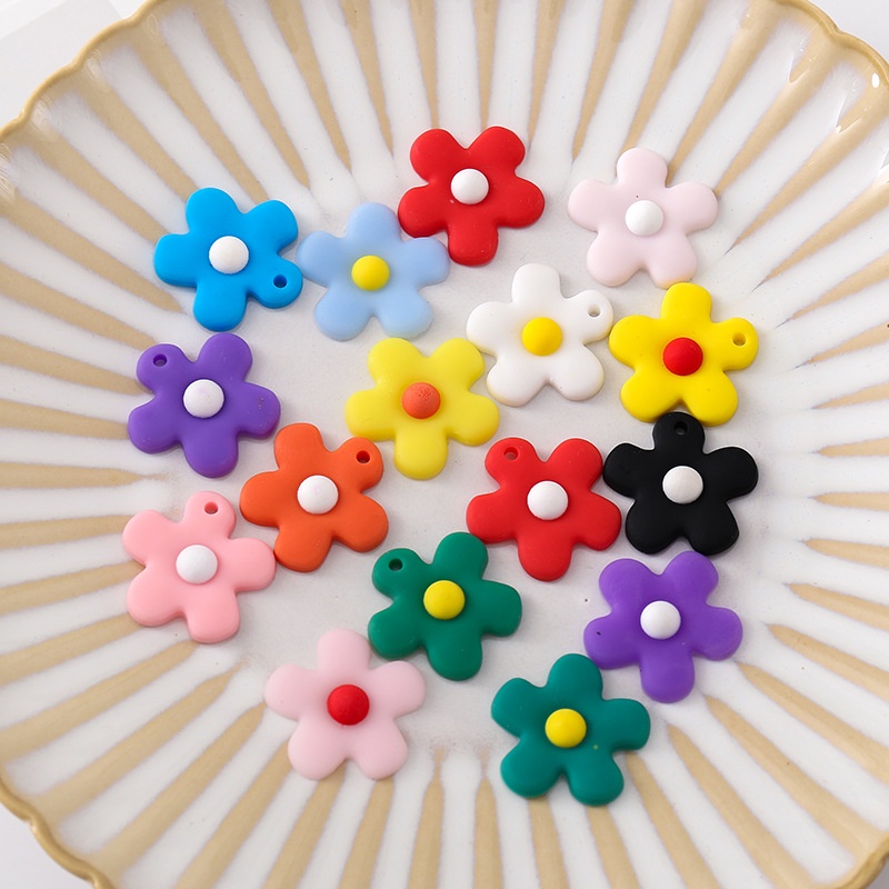 <Video Review> Charm Phụ Kiện Hình Bông Hoa Jibbitz Làm Móc Treo Vòng Tay Phụ Kiện Tóc Điện Thoại Khay Đựng Bút DIY G059