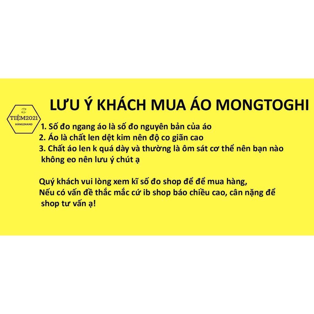 M169 Áo len dệt kim Mongtoghi form dáng Hàn quốc độ mới cao hàng2hand TIEM2021
