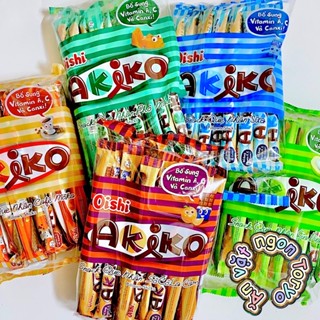 Bánh Akiko Oishi que nhân kem các vị (bịch 160g, 20 que)