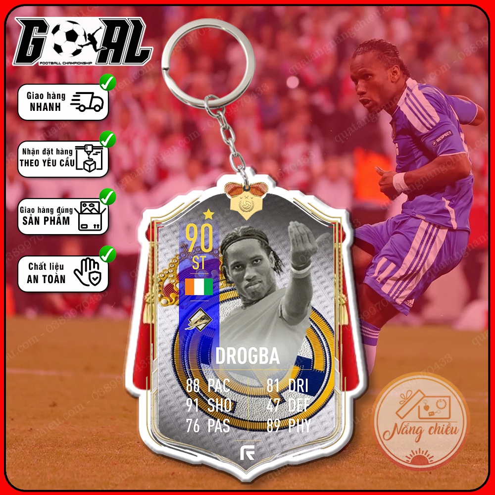 Drogba -  cầu thủ bóng đá chuyên nghiệp - Móc khóa thẻ bóng đá[14826-14850]