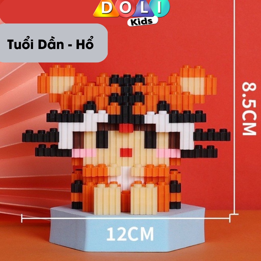 Mô Hình Lắp Ráp 12 Con Giáp 3D Hoạt Hình DoliKids Đồ Chơi Lắp Ghép Mô Hình Mini Phát Triển Trí Tuệ Bé
