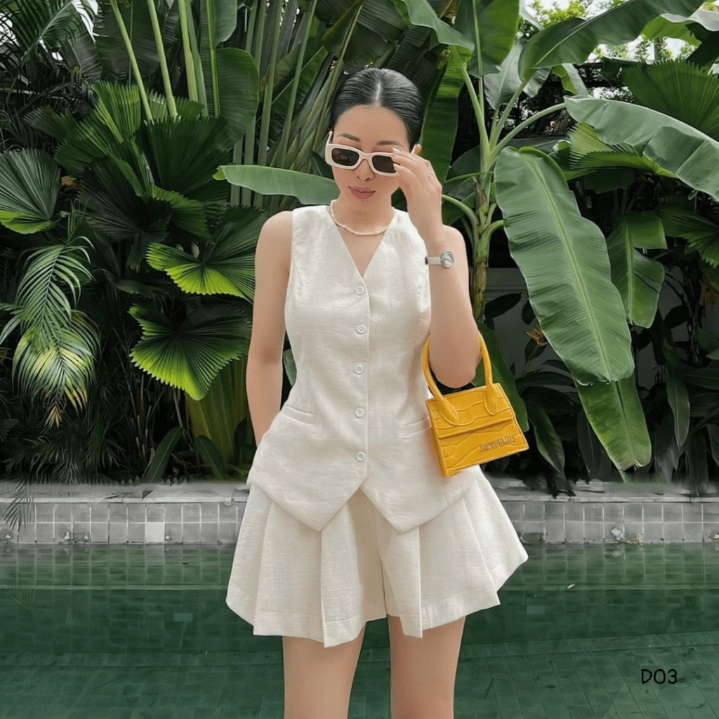 SALE MẠNH TAY SET XỐP ÁO TAY NGẮN CỔ VUÔNG GÀI NÚT MIX QUẦN SHORT CỰC XINH ĐẸP CÁ TÍNH ĐI CHƠI DU LỊCH HÀNG SIÊU CẤP LOẠ