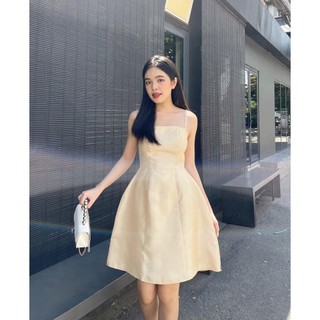 Đầm hai dây bigsize chất tafta dịu dàng nữ tính ( Thời trang Vicky G - Anitagreen ) HN0323