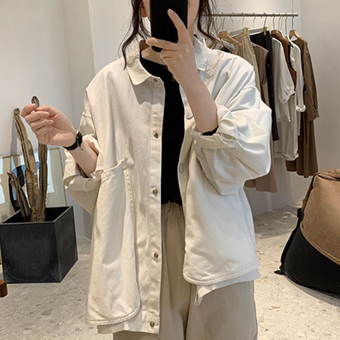 Áo Khoác Tay Dài Có Túi Lớn Thời Trang Nữ Tính