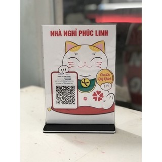 MÃ QR CODE ĐỂ BÀN khổ A5 15x21cm