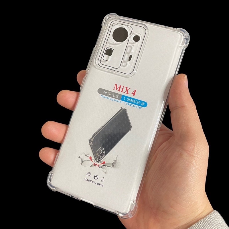 Ốp lưng dẻo trong suốt cho Xiaomi Mi Mix 4 bo 4 góc chống sốc bảo vệ cụm camera