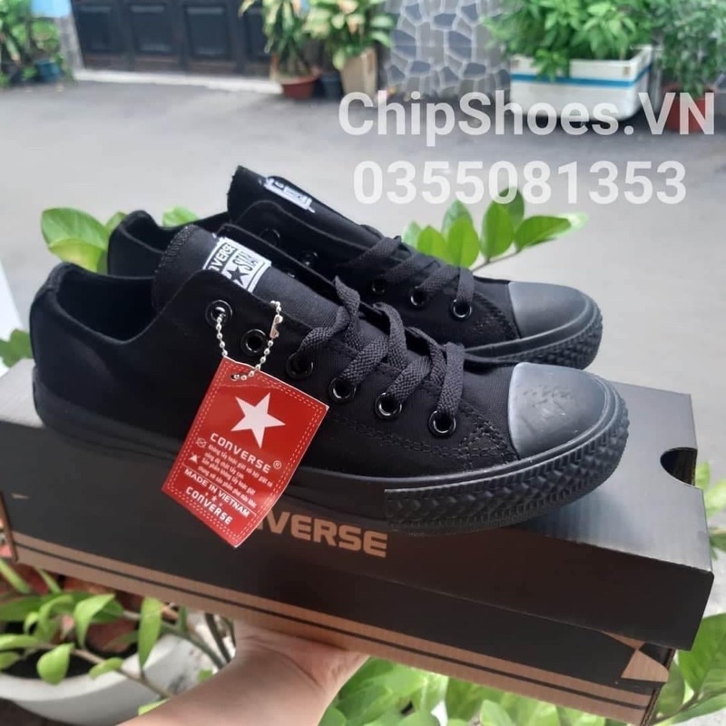 Giày⚡ [ CONVERSE + Full Box ] ⚡Đen Nam Nữ [ Cổ Thấp - Cổ Cao ] . Sneaker CV 1970s Cao Cấp HCM