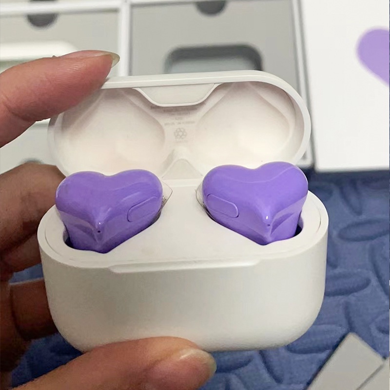 Tai Nghe Bluetooth Không Dây Hình Trái Tim Dễ Thương Phong Cách Nhật Bản