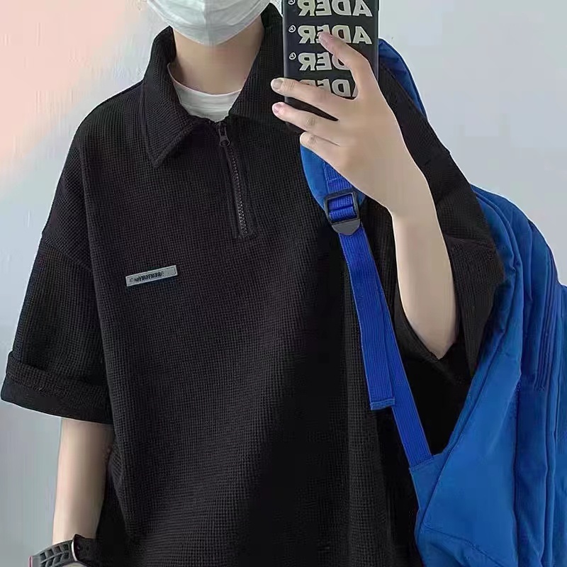 Áo polo nam thời trang áo phông nam form rộng áo polo nữ áo thun unisex phong cách Hàn Quốc  áo thun nam form rộng có cổ vintage áo thun nam cổ bẻ