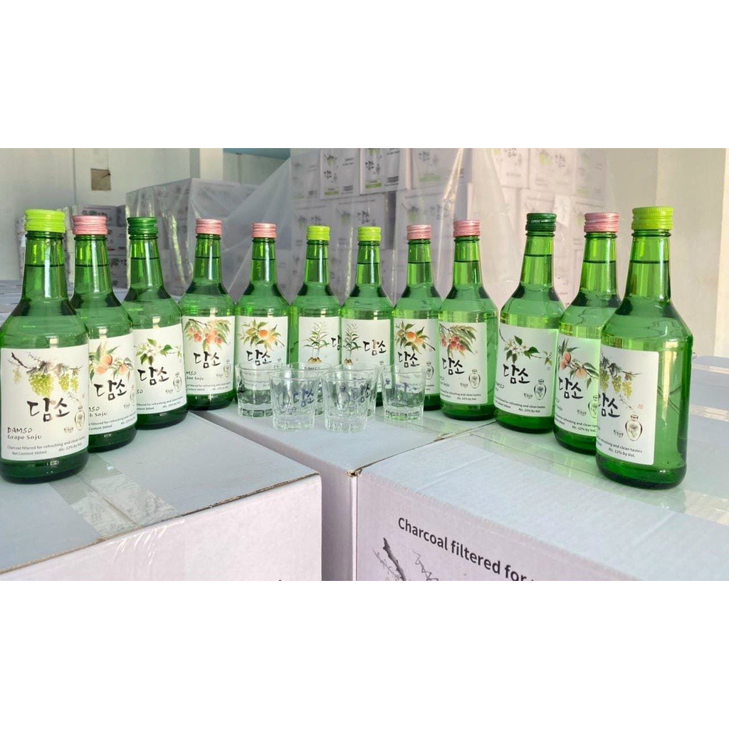 Nước hoa quả DAMSO Hàn Quốc 360ml thơm ngon . Soju trái cây Hàn Quốc