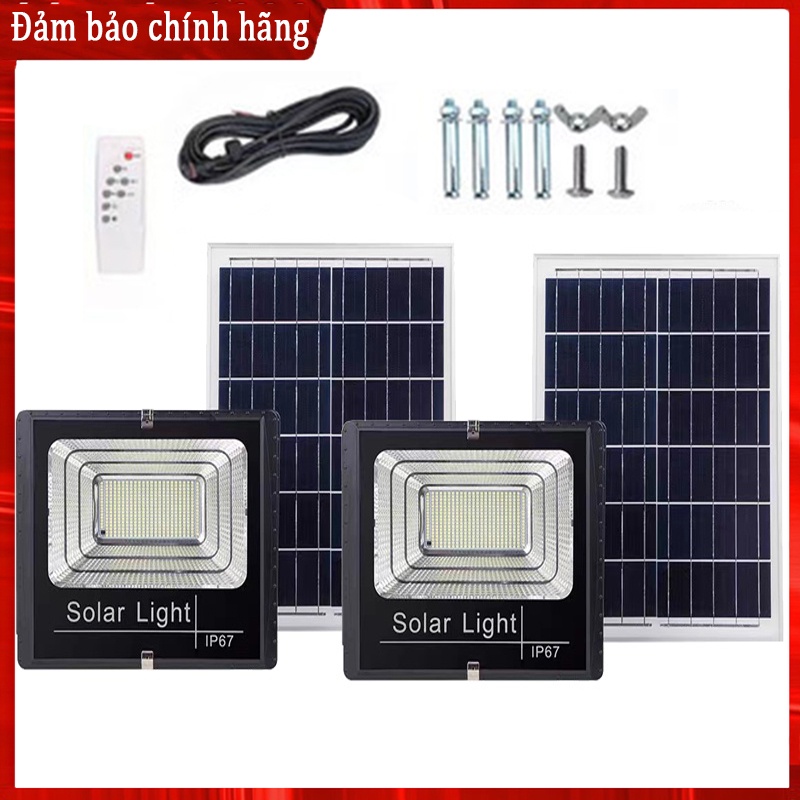 Đèn năng lượng mặt trời sân vườn Đèn Led Năng Lượng Mặt Trời Siêu Sáng Chống Nước50w, 200w, 300w, 500w có báo dung lượng