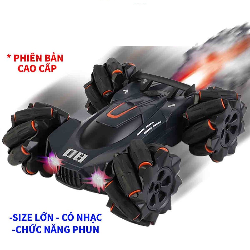 Ô tô điều khiển từ xa, Ô tô điều khiển 360 độ, Pin khỏe, có nhạc, có đèn led , Nhựa ABS siêu bền