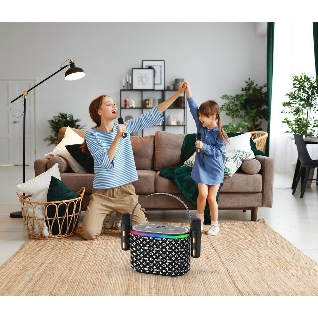 Loa Karaoke Bluetooth A95 Kèm 2 Micro Không Dây, Âm Thanh Siêu Hay, Thiết Kế Sang Trọng Nhỏ Gọn Tiện Lợi- TechzoneStore | BigBuy360 - bigbuy360.vn