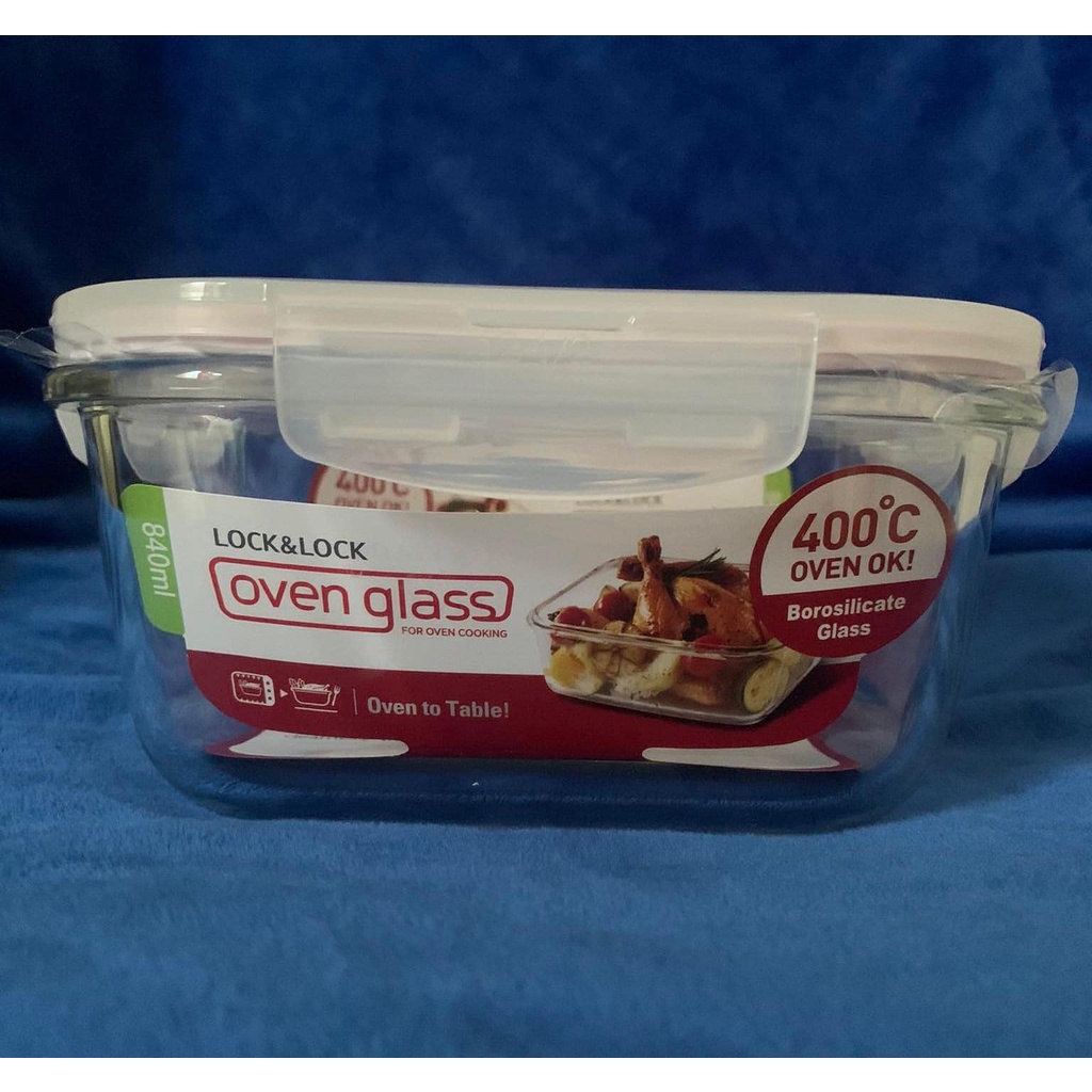 HỘP THỦY TINH VUÔNG LOCK & LOCK 840ML
