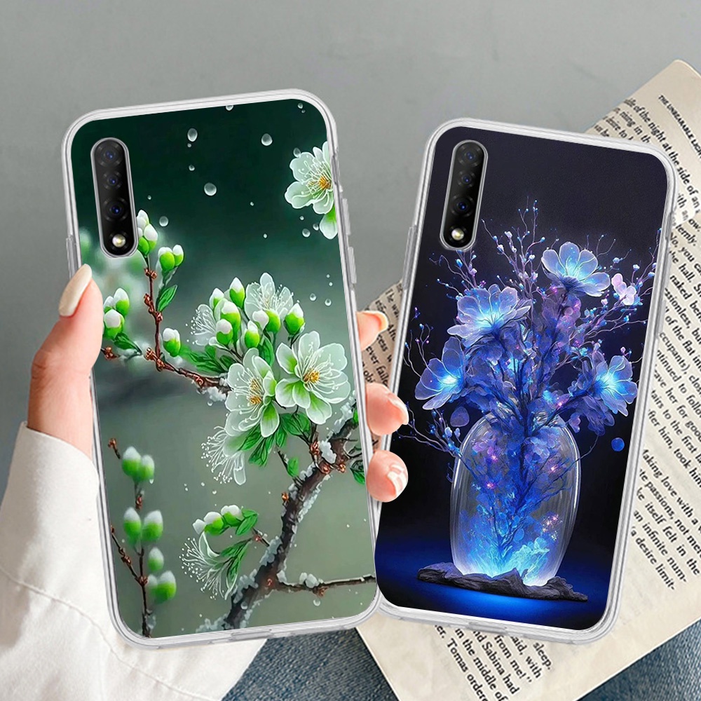 Ốp lưng vsmart Live in nhám hình hoa cỏ