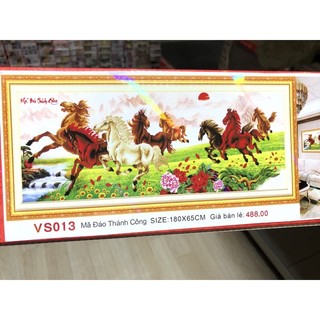 Tranh Đính Đá  Mã Đáo Thành Công Vs013 (180 x 65 cm)