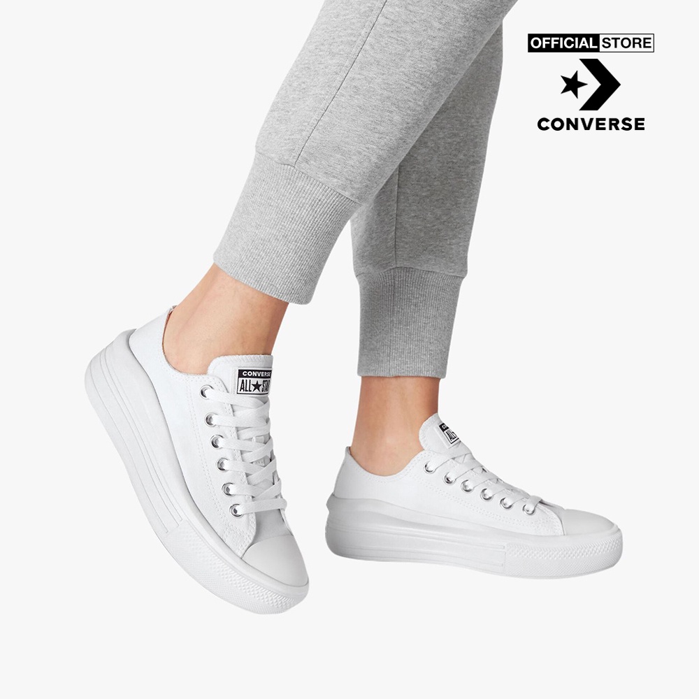 CONVERSE - Giày sneakers cổ thấp nữ Chuck Taylor All Star Move 570257C-00W0_WHITE