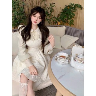 Váy xốp vân pha tay tơ