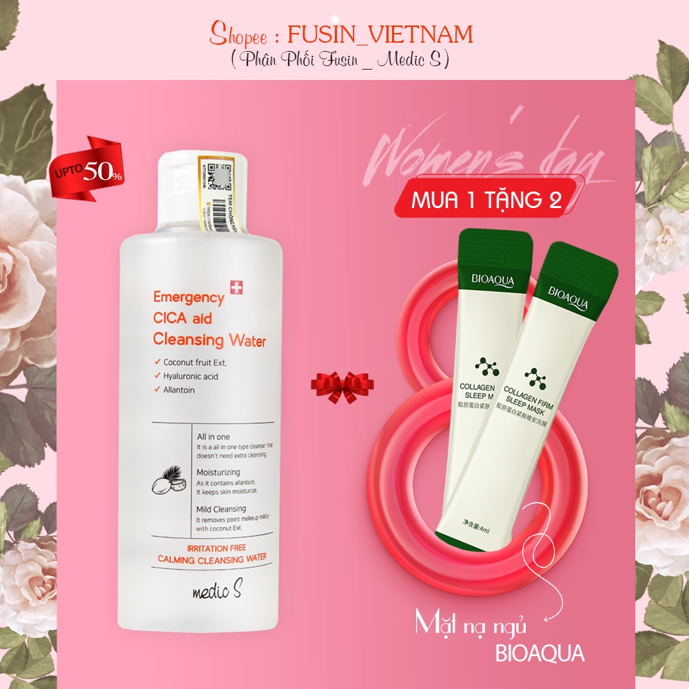 Nước tẩy trang làm sạch sâu và se khít lỗ chân lông Medic S (200ML)