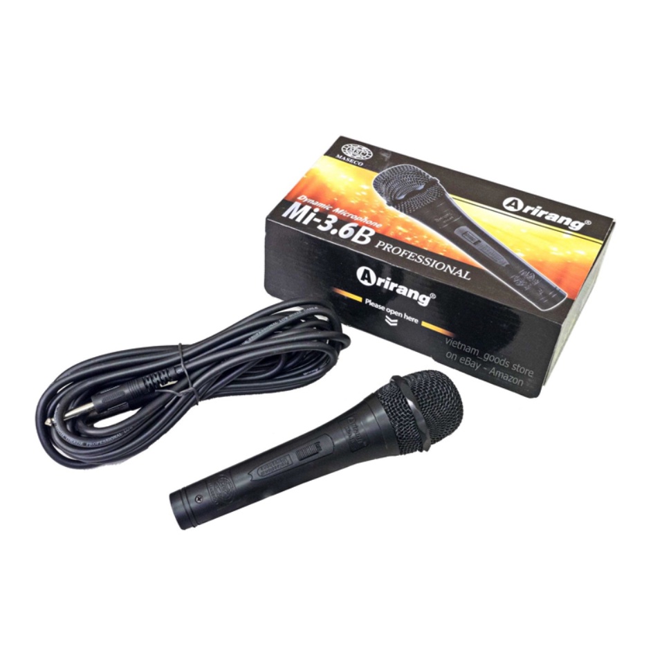 (MIỄN SHIP TOÀN QUỐC) Micro Karaoke, Micro Dây Airang Mi-3.6BA-3.6B MẪU MỚI 2023