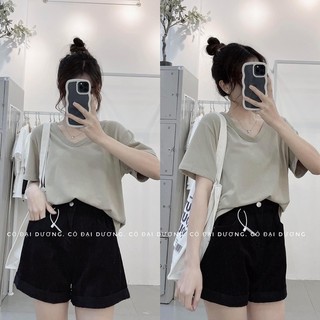 Áo Phông Cổ Tim Trơn Sunrise 7915