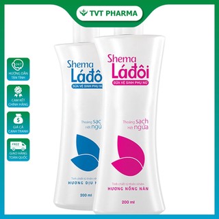 Dung dịch vệ sinh nữ shema lá đôi xanh giúp giảm ngứa rát, khử mùi hôi 200ml